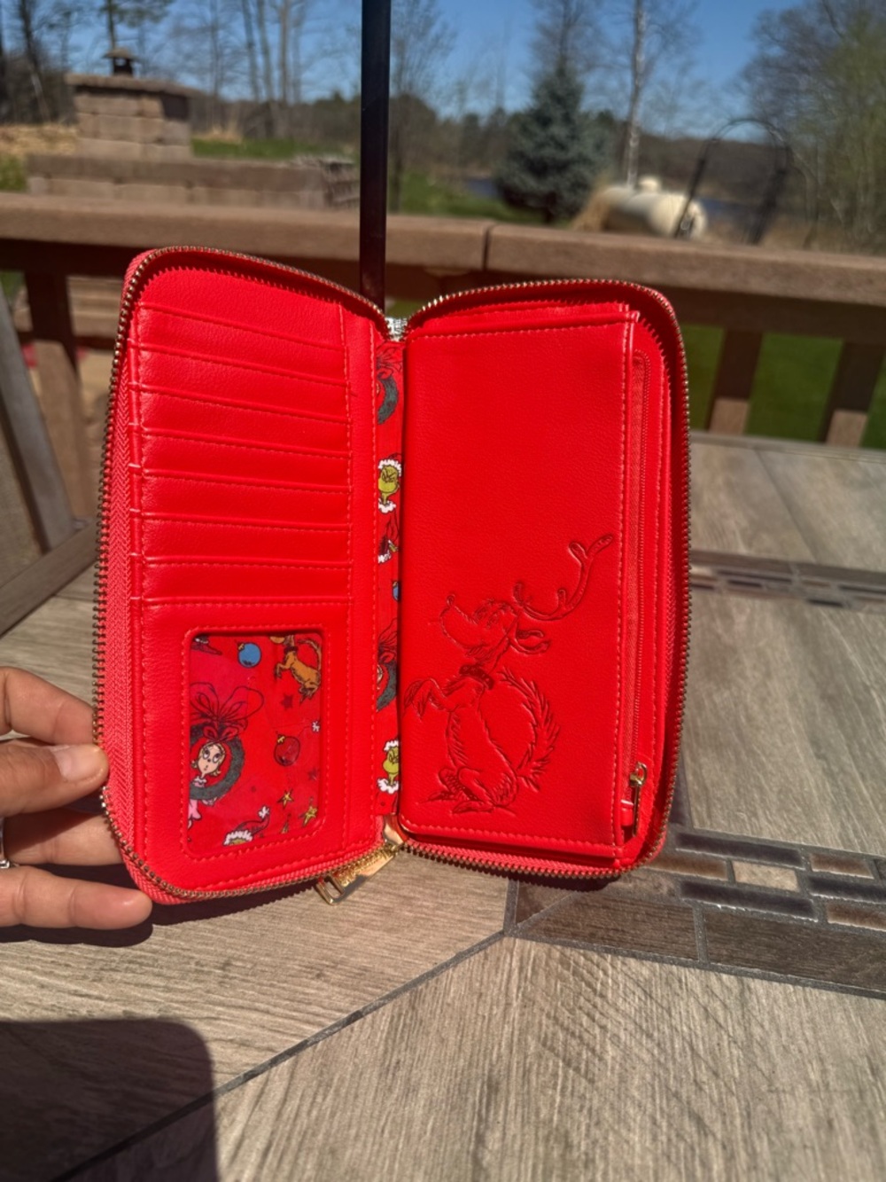 EUC Loungefly Dr. Seuss The Grinch Loves The Holidays Zip Around Wallet - Picture 6 of 8